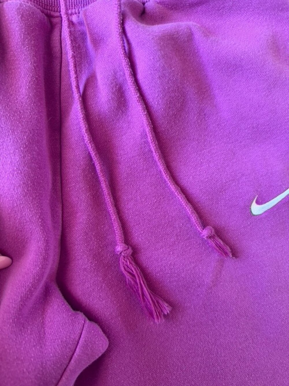 Nike Pink Wide Leg Fleece Sweatpants Womens Small Casual Athleisure Pockets - Picture 7 of 9